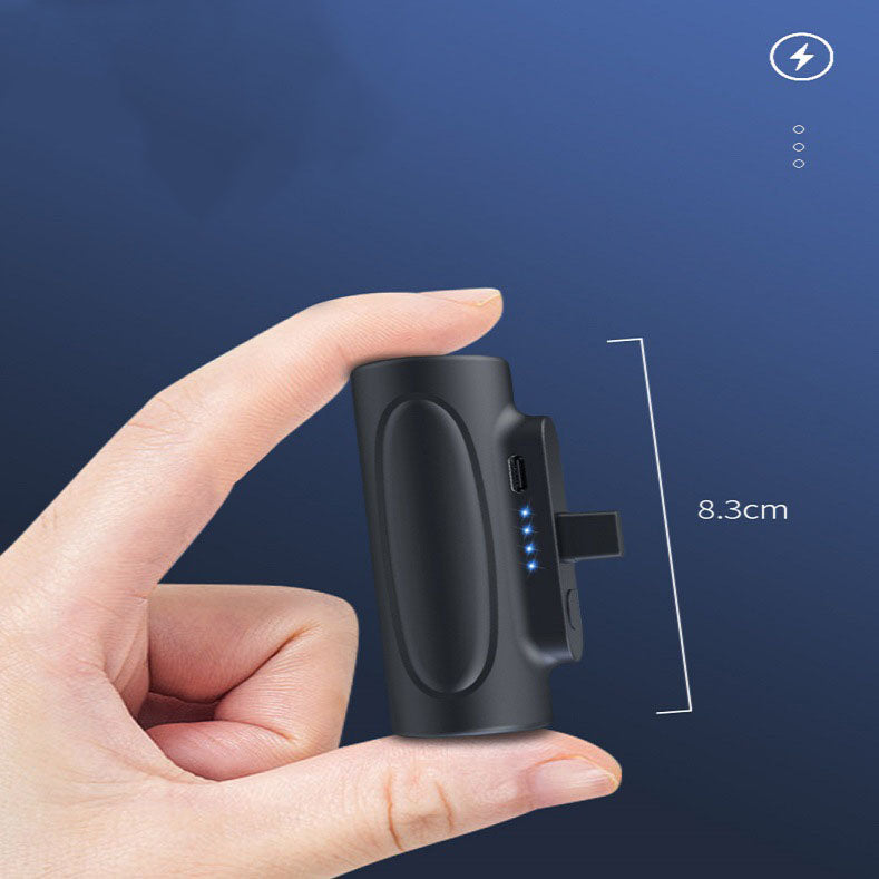 Power Bank 5000mAh con Linterna LED – Mini Cápsula Portátil Carga Rápida