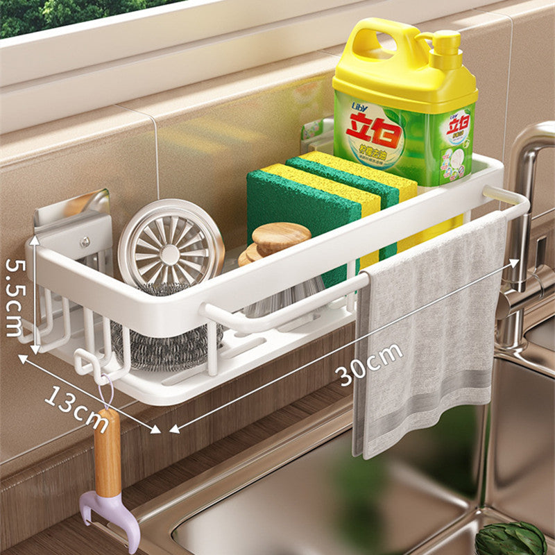 Estante Organizador de Cocina Sin Tornillos – Aluminio para Especias y Utensilios