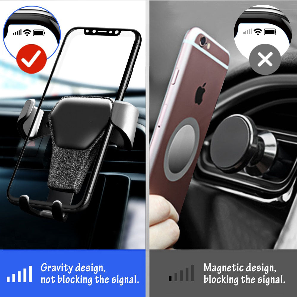 Soporte de Gravedad para Teléfono en Auto – Clip para Rejilla de Aire