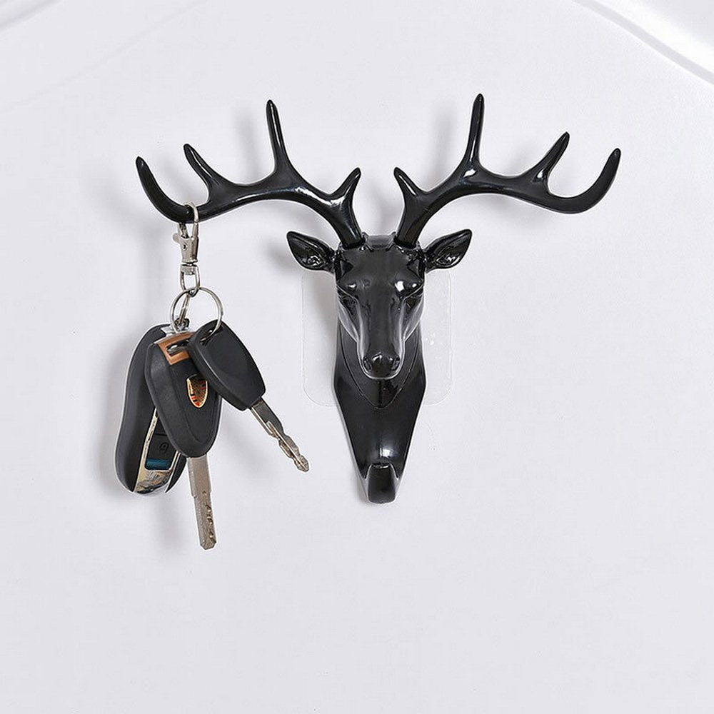 Gancho Decorativo de Pared Cabeza de Ciervo 3D – Llave, Ropa y Accesorios