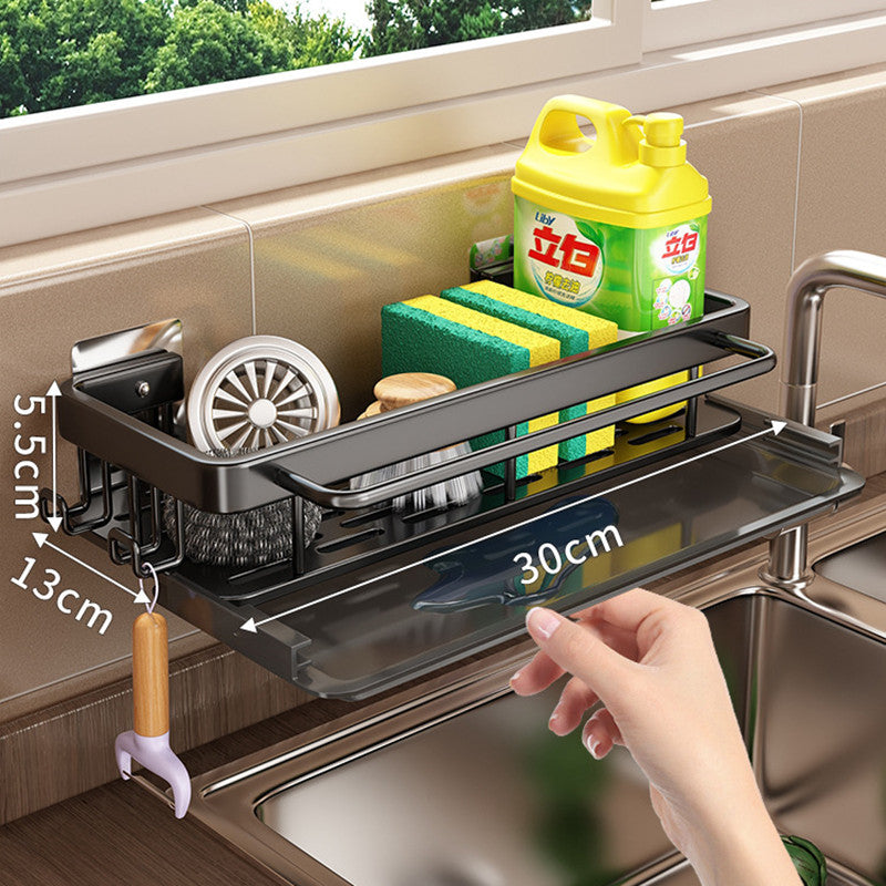 Estante Organizador de Cocina Sin Tornillos – Aluminio para Especias y Utensilios