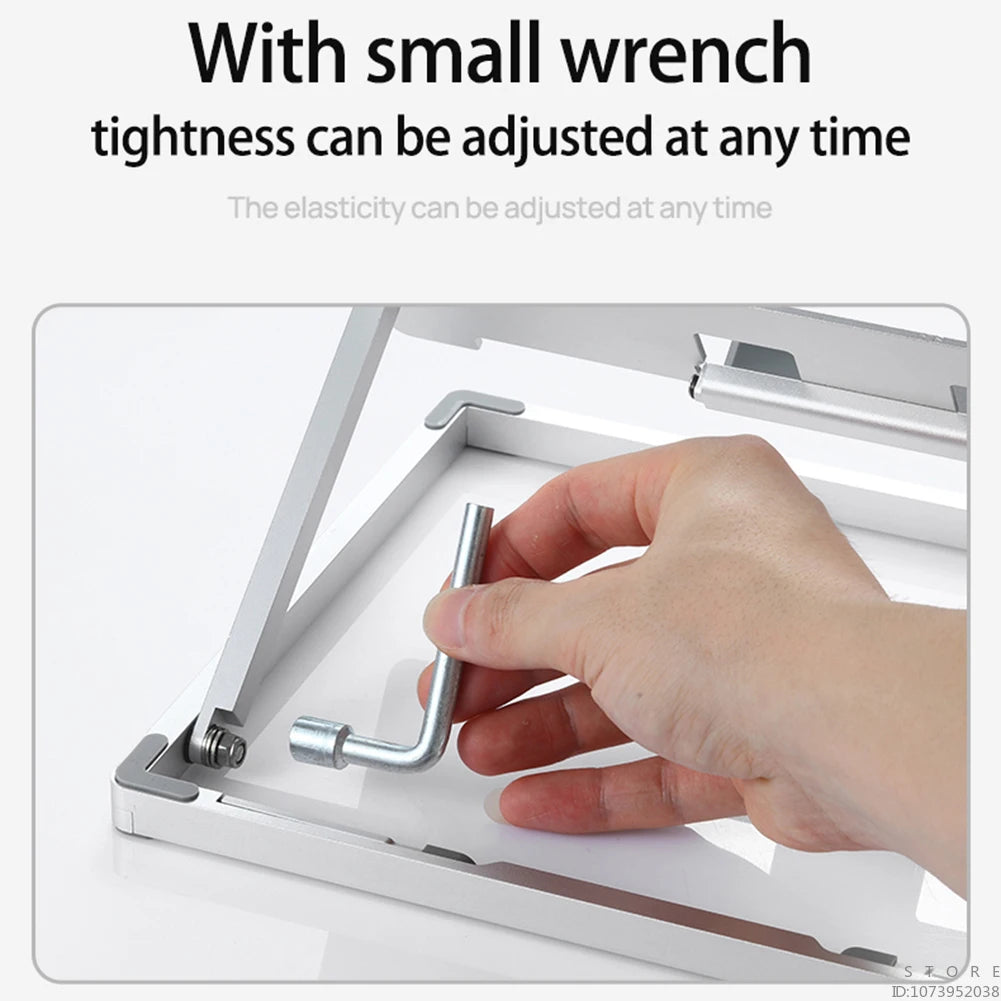 Soporte Plegable para Laptop de Aluminio – Ajustable hasta 17.3 Pulgadas con Ventilación