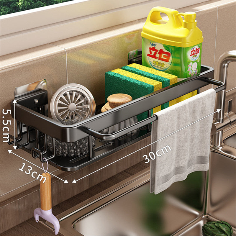 Estante Organizador de Cocina Sin Tornillos – Aluminio para Especias y Utensilios