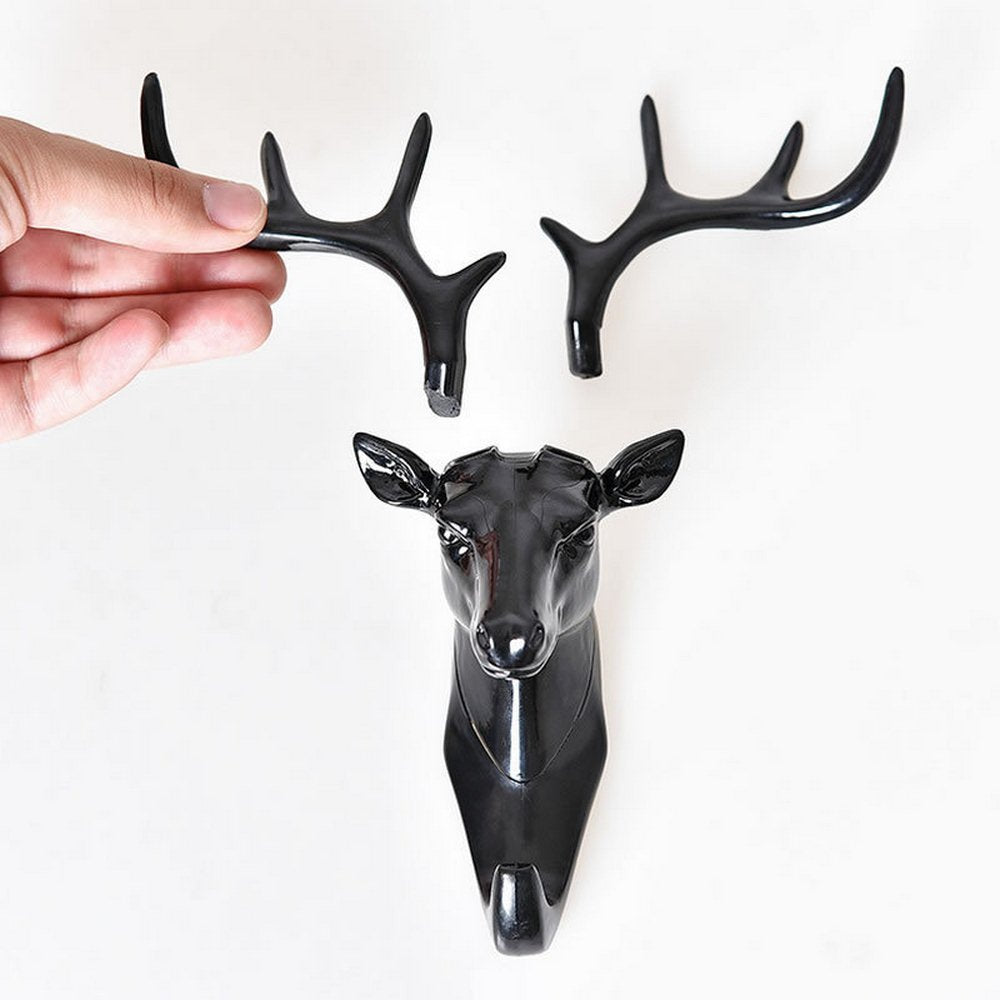 Gancho Decorativo de Pared Cabeza de Ciervo 3D – Llave, Ropa y Accesorios