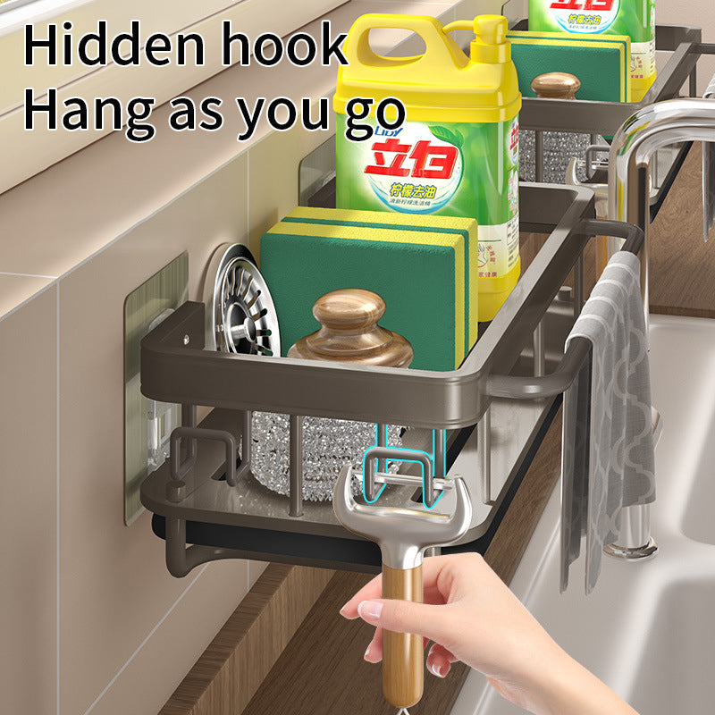Estante Organizador de Cocina Sin Tornillos – Aluminio para Especias y Utensilios