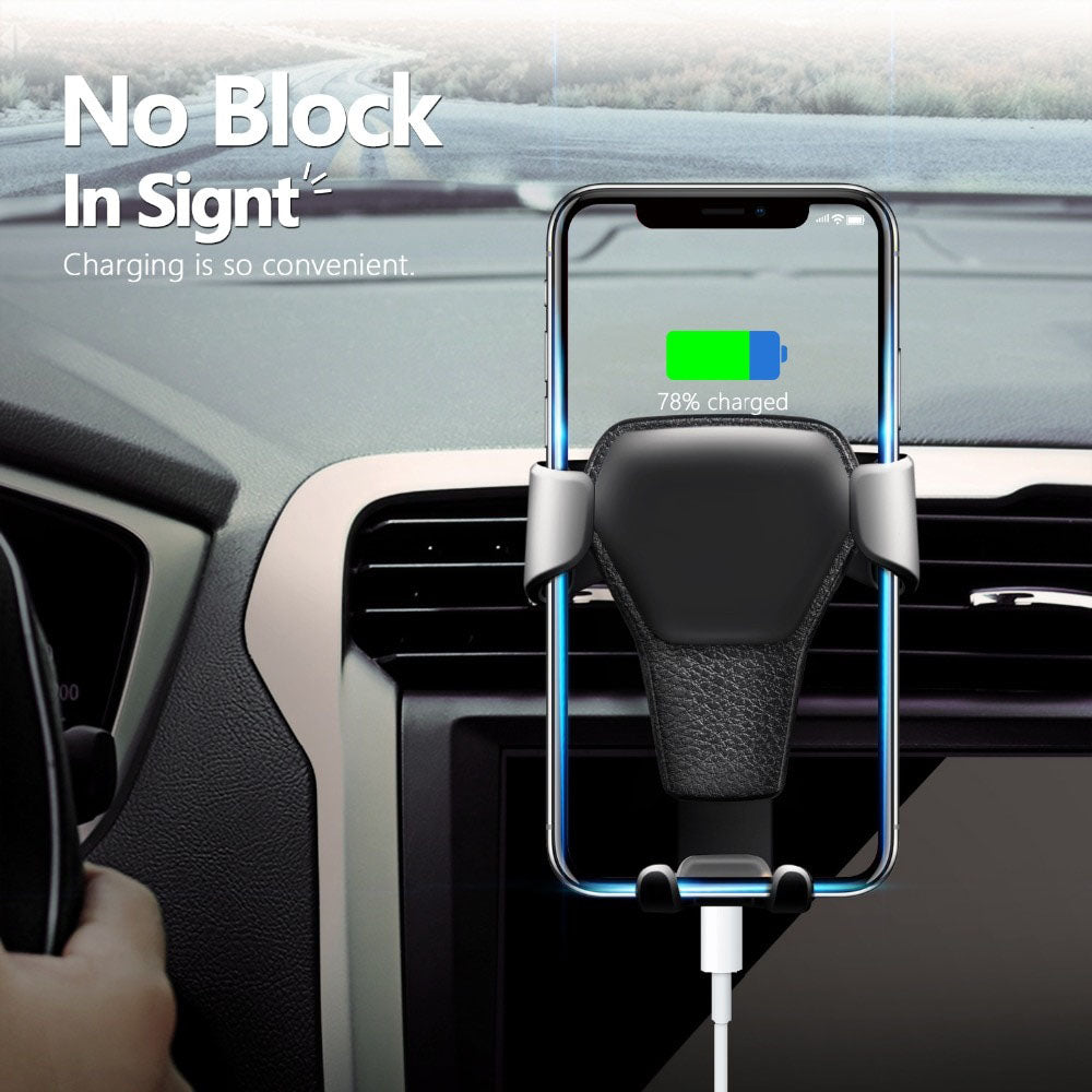 Soporte de Gravedad para Teléfono en Auto – Clip para Rejilla de Aire
