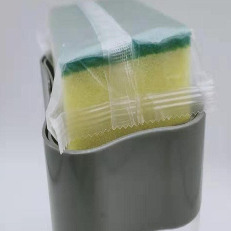 Dispensador de Jabón para Cocina con Soporte para Esponja – Una Sola Mano