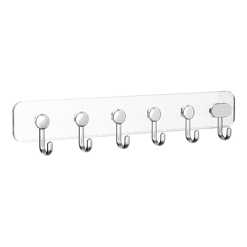 Organizador de Ganchos de Pared – 8 Ganchos Plateados para Llaves, Bolsos y Accesorios