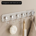 Organizador de Ganchos de Pared – 8 Ganchos Plateados para Llaves, Bolsos y Accesorios