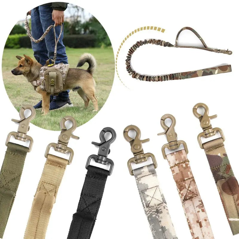 Correa Táctica para Perros – Nylon Militar con Hebilla de Zinc para Entrenamiento